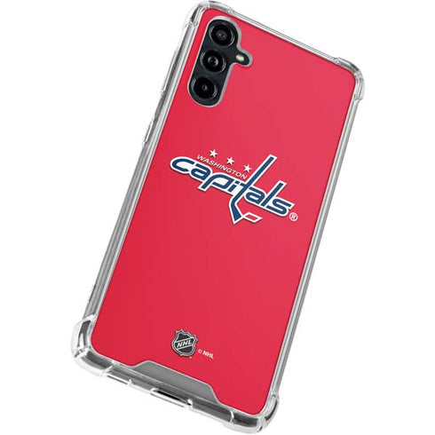 NHL Washington Capitals Solid Background Galaxy A54 5G Clear Case