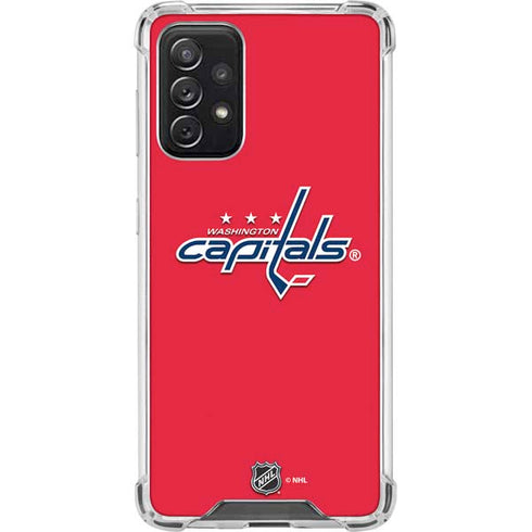 NHL Washington Capitals Solid Background Galaxy A72 5G Clear Case