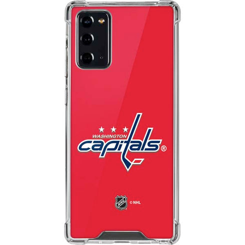 NHL Washington Capitals Solid Background Galaxy Note20 5G Clear Case
