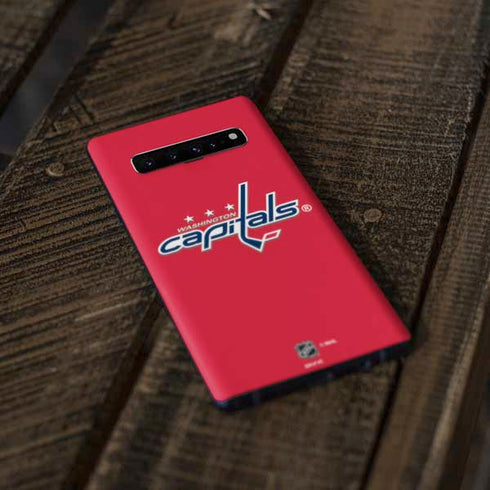NHL Washington Capitals Solid Background Galaxy S10 Skin