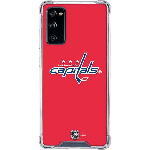 NHL Washington Capitals Solid Background Galaxy S20 FE Clear Case