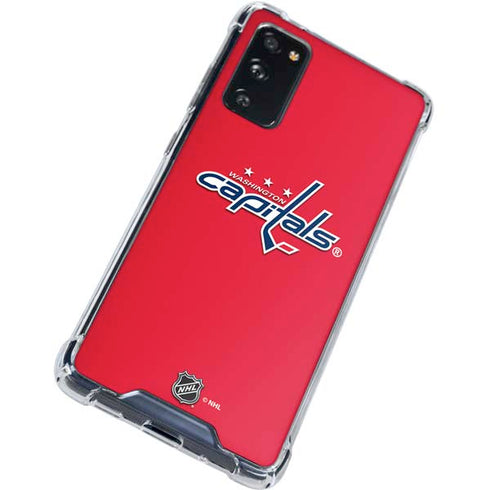 NHL Washington Capitals Solid Background Galaxy S20 FE Clear Case