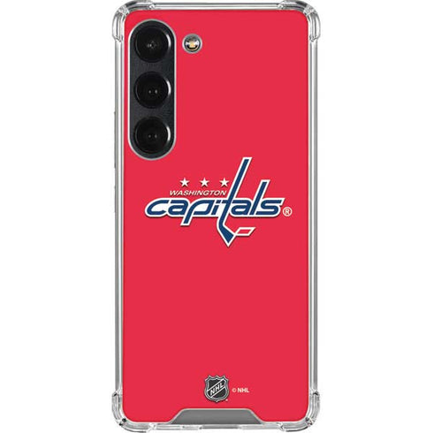 NHL Washington Capitals Solid Background Galaxy S23 Clear Case