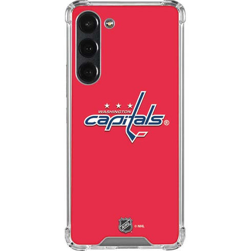 NHL Washington Capitals Solid Background Galaxy S23 Plus Clear Case