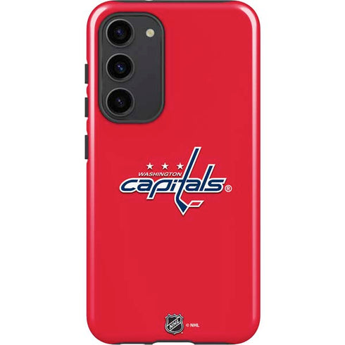 NHL Washington Capitals Solid Background Galaxy S23 Plus Pro Case