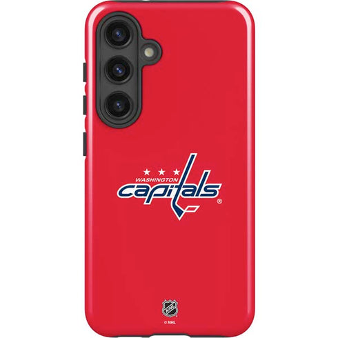 NHL Washington Capitals Solid Background Galaxy S24 Impact Case