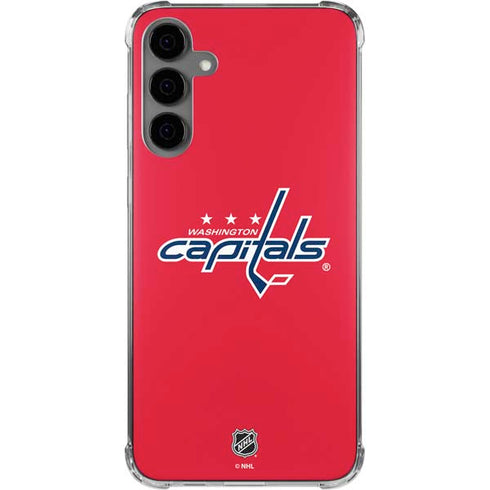 NHL Washington Capitals Solid Background Galaxy S24 Plus Clear Case