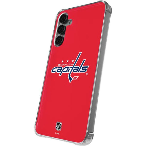 NHL Washington Capitals Solid Background Galaxy S24 Plus Clear Case