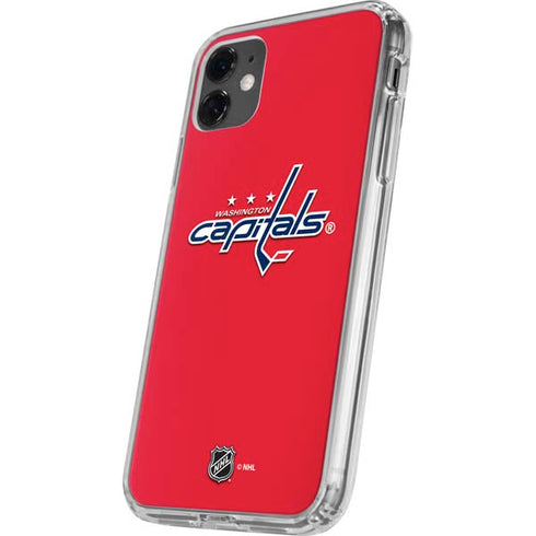 NHL Washington Capitals Solid Background iPhone 11 Clear Case