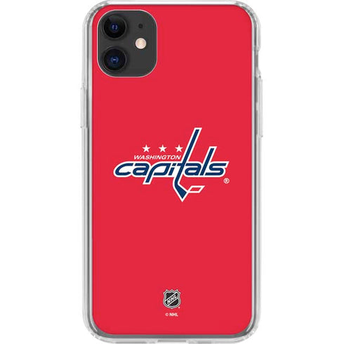 NHL Washington Capitals Solid Background iPhone 11 Clear Case