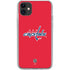 NHL Washington Capitals Solid Background iPhone 11 Clear Case