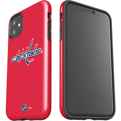 NHL Washington Capitals Solid Background iPhone 11 Impact Case