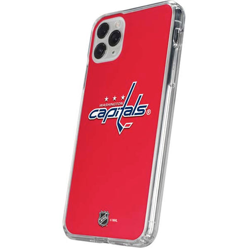 NHL Washington Capitals Solid Background iPhone 11 Pro Clear Case