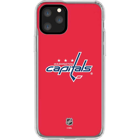 NHL Washington Capitals Solid Background iPhone 11 Pro Clear Case