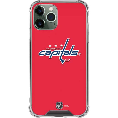 NHL Washington Capitals Solid Background iPhone 11 Pro Max Clear Case