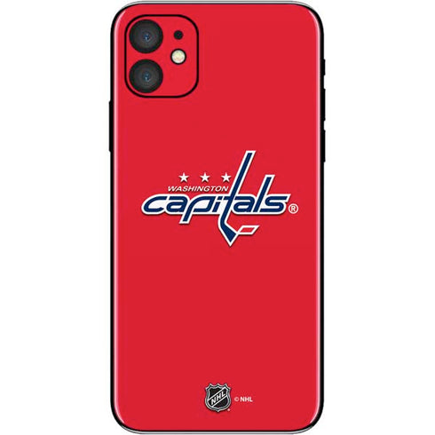 NHL Washington Capitals Solid Background iPhone 11 Skin
