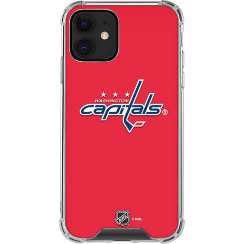 NHL Washington Capitals Solid Background iPhone 12 Clear Case