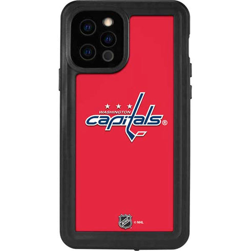 NHL Washington Capitals Solid Background iPhone 12 Pro Waterproof Case