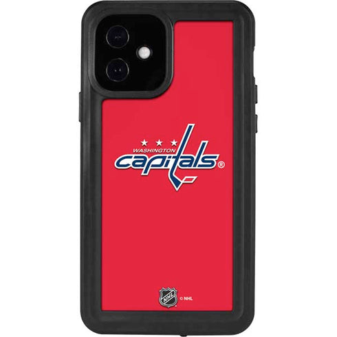 NHL Washington Capitals Solid Background iPhone 12 Waterproof Case