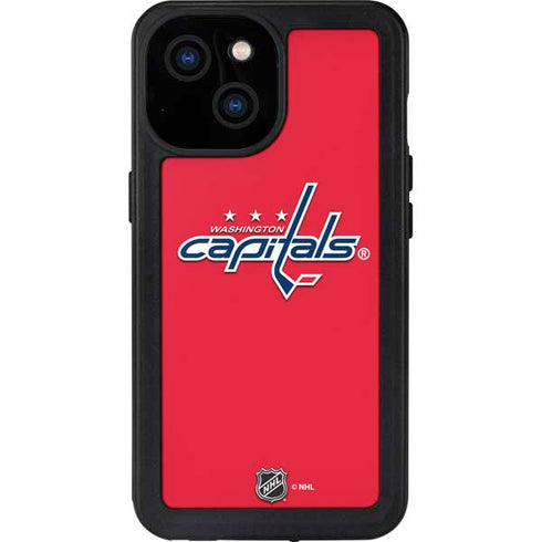 NHL Washington Capitals Solid Background iPhone 13 Mini Waterproof Case
