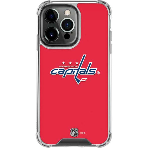 NHL Washington Capitals Solid Background iPhone 13 Pro Clear Case