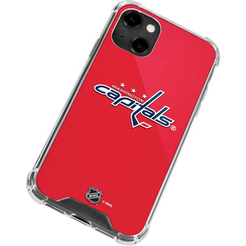 NHL Washington Capitals Solid Background iPhone 14 Clear Case