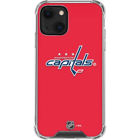 NHL Washington Capitals Solid Background iPhone 14 Plus Clear Case