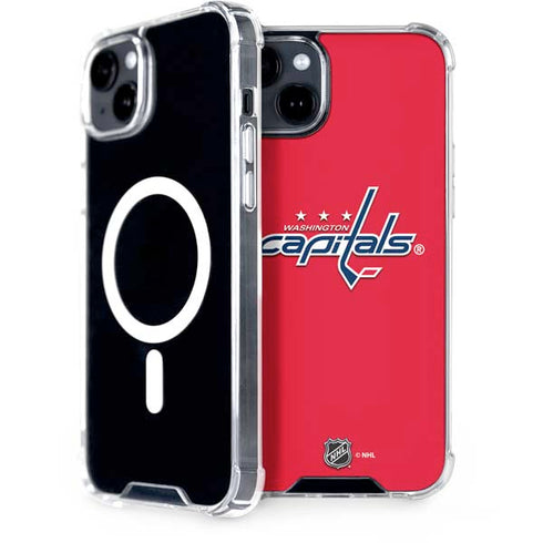 NHL Washington Capitals Solid Background iPhone 15 Plus MagSafe Case