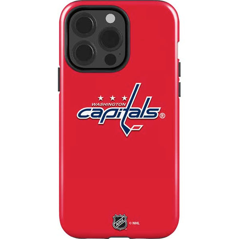 NHL Washington Capitals Solid Background iPhone 15 Pro Impact Case