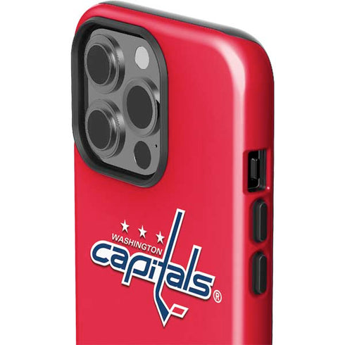 NHL Washington Capitals Solid Background iPhone 15 Pro Impact Case