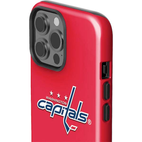 NHL Washington Capitals Solid Background iPhone 15 Pro Max Impact Case