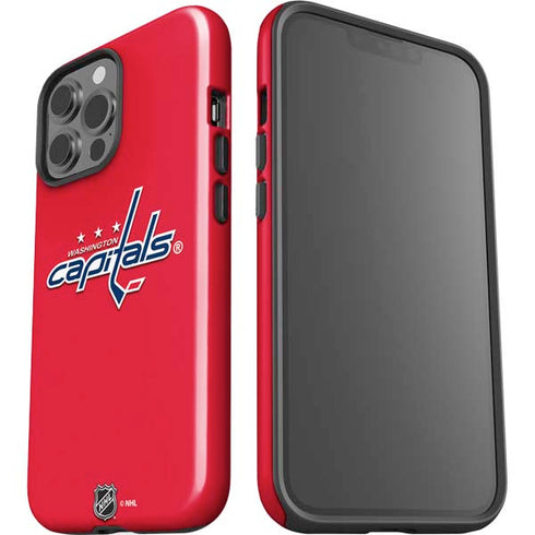 NHL Washington Capitals Solid Background iPhone 14 Pro Max Impact Case