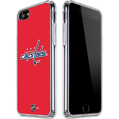 NHL Washington Capitals Solid Background iPhone SE (2nd & 3rd Gen) Clear Case