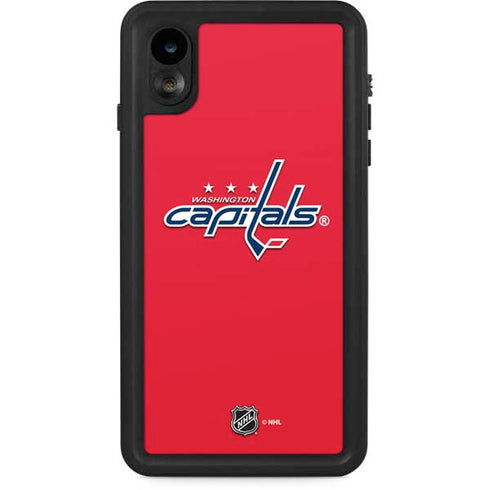 NHL Washington Capitals Solid Background iPhone XR Waterproof Case