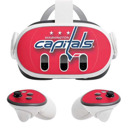 NHL Washington Capitals Solid Background Meta Quest 3 Skin