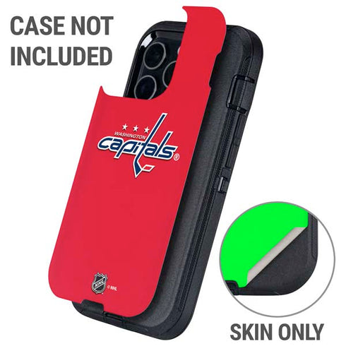 NHL Washington Capitals Solid Background Otterbox Defender iPhone Skin