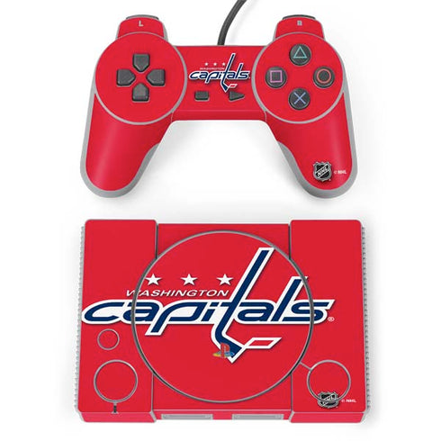 NHL Washington Capitals Solid Background PlayStation Classic Bundle Skin
