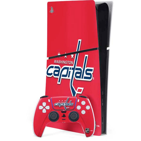 NHL Washington Capitals Solid Background PS5 Slim Digital Edition Bundle Skin