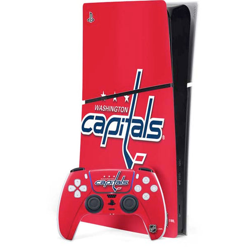 NHL Washington Capitals Solid Background PS5 Slim Digital Edition Console Skin