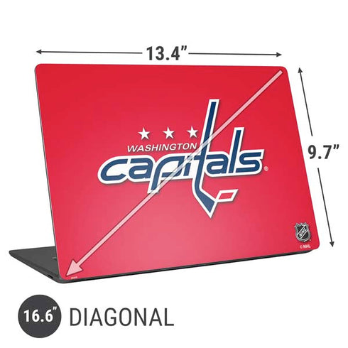 NHL Washington Capitals Solid Background Universal Laptop 16.6in (13.4 x 9.7in) Skin