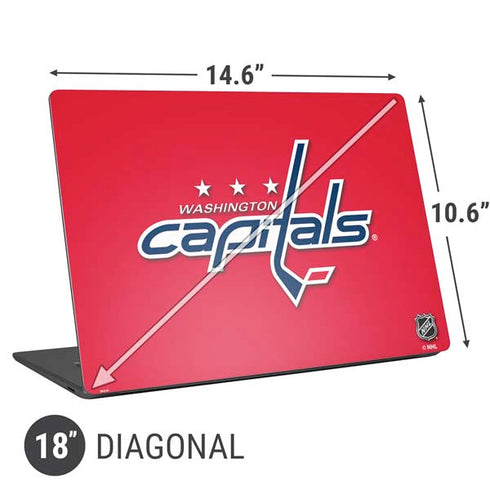 NHL Washington Capitals Solid Background Universal Laptop 18in (14.6 x 10.6in) Skin