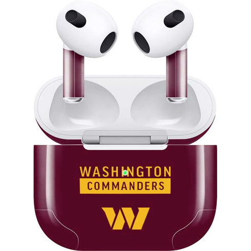 NFL Washington Commanders Apple AirPods (3rd Gen 2021) Skin