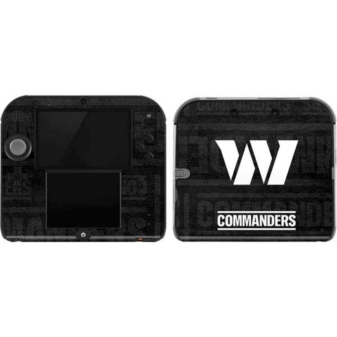 NFL Washington Commanders Black and White Nintendo 2DS Skin