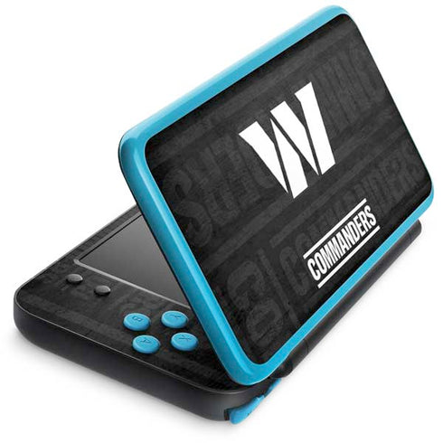 NFL Washington Commanders Black and White Nintendo 2DS XL (2017) Skin
