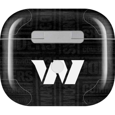NFL Washington Commanders Black and White Apple AirPods (3rd Gen 2021) Skin