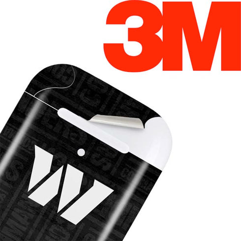 NFL Washington Commanders Black and White Apple AirPods Skin