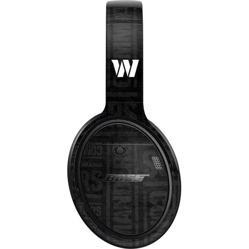 NFL Washington Commanders Black and White Bose QuietComfort 35 Headphones Skin