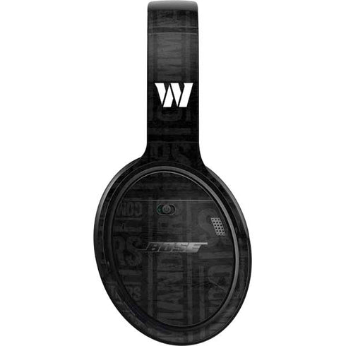 NFL Washington Commanders Black and White Bose QuietComfort 35 II Headphones Skin