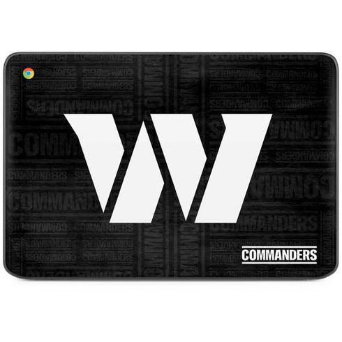 NFL Washington Commanders Black and White HP Chromebook Skin