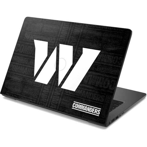 NFL Washington Commanders Black and White Dell Chromebook Skin